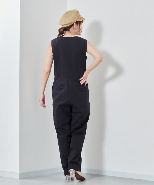 cepo（セポ）の「ノースリタックオールインワン（つなぎ/オールインワン・レディース・ブラック/オリーブ・M）」の3枚目の写真