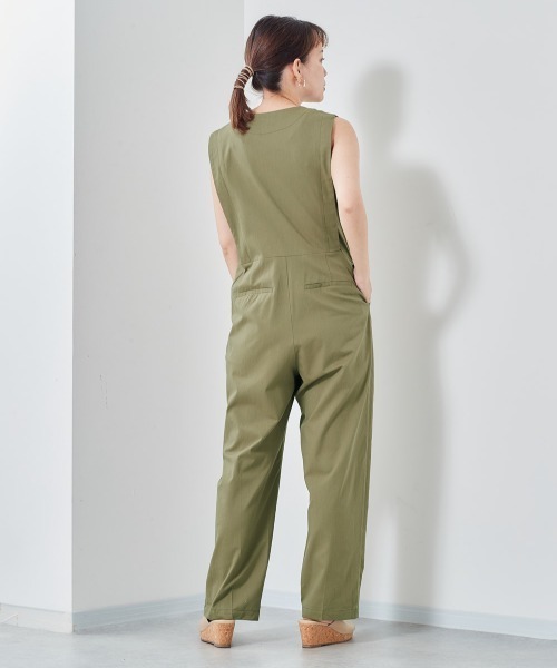 cepo（セポ）の「ノースリタックオールインワン（つなぎ/オールインワン・レディース・ブラック/オリーブ・M）」の6枚目の写真