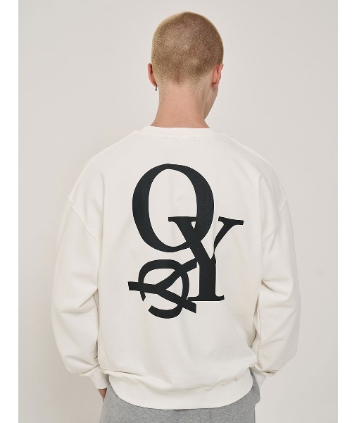 OY（オーワイ）の「『OY/オーワイ』OVERLAP LOGO MTM/オーバーラップ ロゴ スウェットシャツ プルーオーバー（スウェット・メンズ・ライトグレー/グリーン/ホワイト/ブラック・FREE）」の2枚目の写真