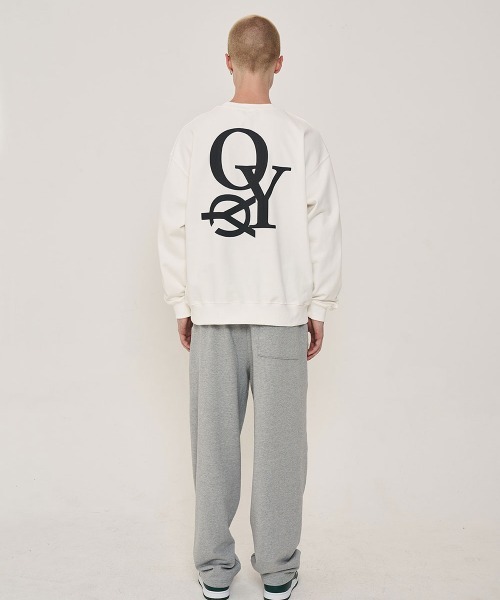 OY（オーワイ）の「『OY/オーワイ』OVERLAP LOGO MTM/オーバーラップ ロゴ スウェットシャツ プルーオーバー（スウェット・メンズ・ライトグレー/グリーン/ホワイト/ブラック・FREE）」の7枚目の写真