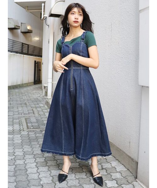 MURUA(ムルーア)の「アシメデコルテリブトップス(Tシャツ/カットソー・レディース・ブラック/グリーン/ベージュ/モカ・FREE)」の9枚目の写真