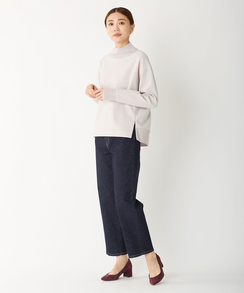 J.PRESS(ジェイプレス)の「【洗える】ニードルパンチ ハイネック スウェット(スウェット・レディース・ライトグリーン系/グレー系/サックスブルー系/ネイビー系/ベージュ系・F)」の19枚目の写真