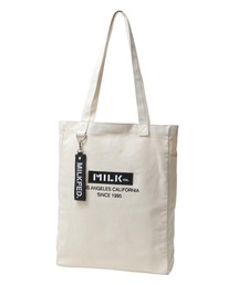 MILKFED. | BAR AND UNDERLOGO SQUARE TOTE BAG(トートバッグ)