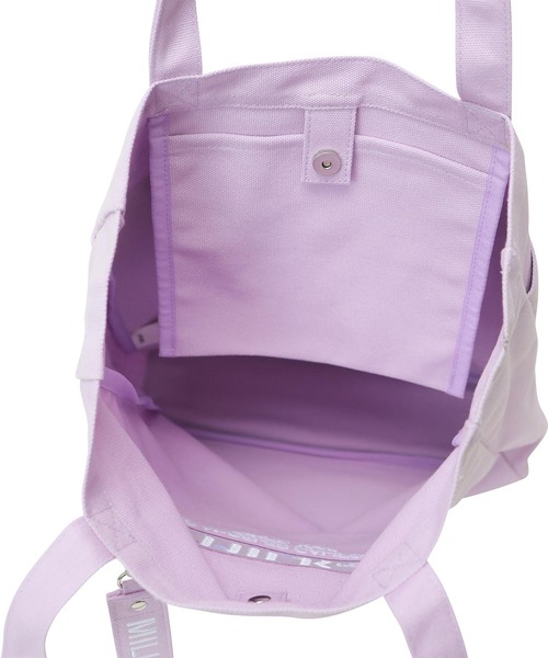 MILKFED.(ミルクフェド)の「BAR AND UNDERLOGO SQUARE TOTE BAG/キャンバス トートバッグ(トートバッグ・レディース・ホワイト/ブラック/ベージュ/パープル/レッド/ピンク/A・ONE SIZE)」の21枚目の写真
