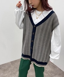 ジャガード前開きベスト 【ZOZOTOWN限定アイテム】