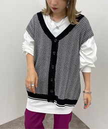 ジャガード前開きベスト 【ZOZOTOWN限定アイテム】
