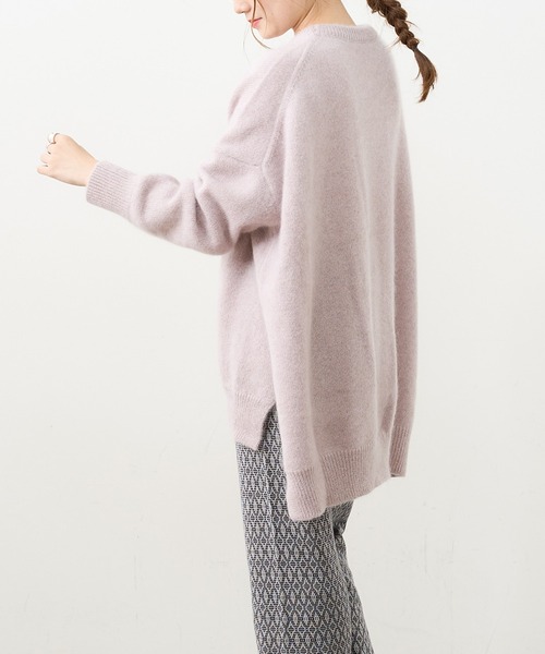 PUAL CE CIN（ピュアルセシン）の「ホワイトヤク　チュニック（ニット/セーター・レディース・アイボリー/ベージュ/ミント/ピンク/ライトピンク・FREE）」の5枚目の写真