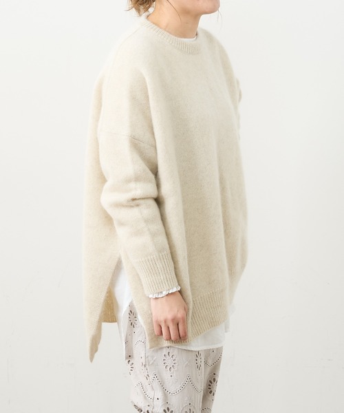 PUAL CE CIN（ピュアルセシン）の「ホワイトヤク　チュニック（ニット/セーター・レディース・アイボリー/ベージュ/ミント/ピンク/ライトピンク・FREE）」の14枚目の写真