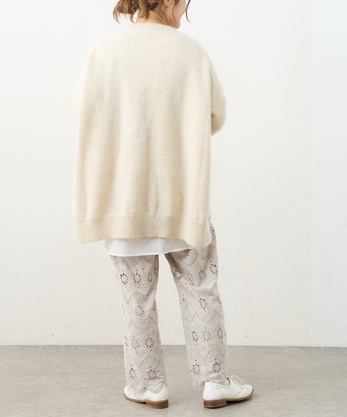 PUAL CE CIN（ピュアルセシン）の「ホワイトヤク　チュニック（ニット/セーター・レディース・アイボリー/ベージュ/ミント/ピンク/ライトピンク・FREE）」の16枚目の写真