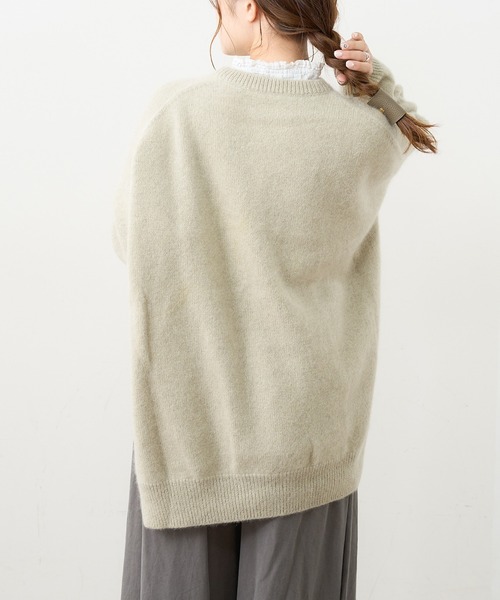 PUAL CE CIN（ピュアルセシン）の「ホワイトヤク　チュニック（ニット/セーター・レディース・アイボリー/ベージュ/ミント/ピンク/ライトピンク・FREE）」の19枚目の写真