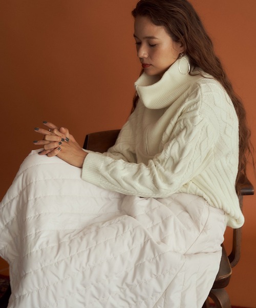 titivate（ティティベイト）の「ｷﾙﾃｨﾝｸﾞﾌﾚｱﾛﾝｸﾞｽｶｰﾄ（スカート・レディース・カーキ/ホワイト系その他/キャメル・L/M/S）」の7枚目の写真