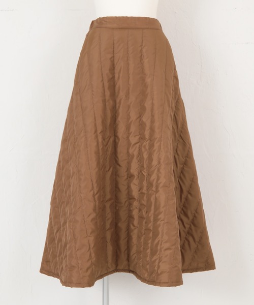 titivate（ティティベイト）の「ｷﾙﾃｨﾝｸﾞﾌﾚｱﾛﾝｸﾞｽｶｰﾄ（スカート・レディース・カーキ/ホワイト系その他/キャメル・L/M/S）」の6枚目の写真