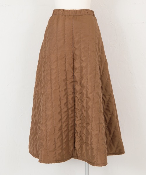 titivate（ティティベイト）の「ｷﾙﾃｨﾝｸﾞﾌﾚｱﾛﾝｸﾞｽｶｰﾄ（スカート・レディース・カーキ/ホワイト系その他/キャメル・L/M/S）」の10枚目の写真