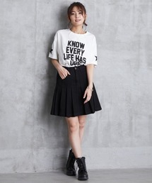 ROSE FAN FAN | 大きいサイズ デニムプリーツミニスカート ローズファンファン(デニムスカート)