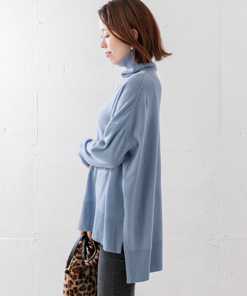 URBAN RESEARCH Sonny Label(アーバンリサーチサニーレーベル)の「ウールカシミヤタートルネックプルオーバー(ニット/セーター・レディース・グレー/オフホワイト/ブルー・FREE)」の7枚目の写真