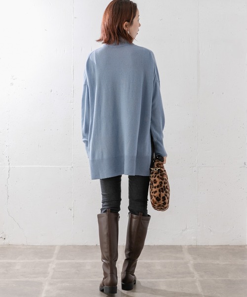 URBAN RESEARCH Sonny Label(アーバンリサーチサニーレーベル)の「ウールカシミヤタートルネックプルオーバー(ニット/セーター・レディース・グレー/オフホワイト/ブルー・FREE)」の17枚目の写真