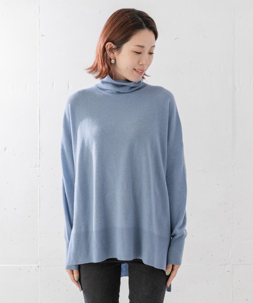 URBAN RESEARCH Sonny Label(アーバンリサーチサニーレーベル)の「ウールカシミヤタートルネックプルオーバー(ニット/セーター・レディース・グレー/オフホワイト/ブルー・FREE)」の18枚目の写真