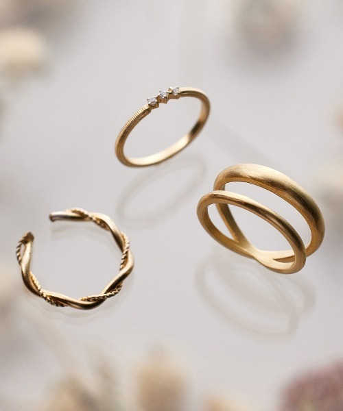 Jolie Toujours(ジョリトゥジュール)の「〈K18GP〉13号ダブルフェイスリング(リング・レディース・ゴールド・FREE)」の6枚目の写真