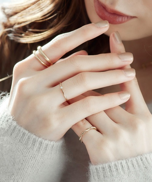 Jolie Toujours(ジョリトゥジュール)の「〈K18GP〉13号ダブルフェイスリング(リング・レディース・ゴールド・FREE)」の3枚目の写真