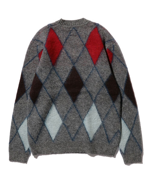 BEAMS PLUS（ビームスプラス）の「BEAMS PLUS / ジャカード ダイアモンド  Vネック ニット（ニット/セーター・メンズ・イエロー/グレー・LARGE/MEDIUM/X-LARGE/SMALL）」の14枚目の写真