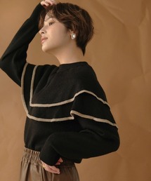 Bab | 【WEB限定】ビッグラッフルカラーニット(ニット/セーター)