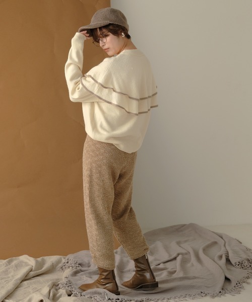 Bab（バブ）の「【WEB限定】ビッグラッフルカラーニット（ニット/セーター・レディース・ベージュ/ブラック/オフホワイト/ブラウン・FREE）」の12枚目の写真