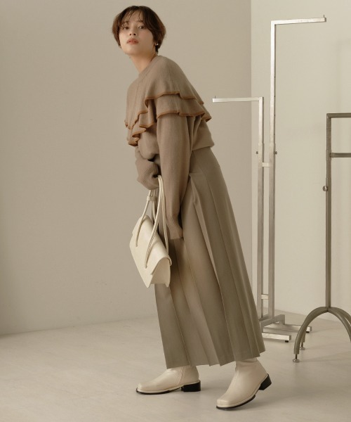 Bab（バブ）の「【WEB限定】ビッグラッフルカラーニット（ニット/セーター・レディース・ベージュ/ブラック/オフホワイト/ブラウン・FREE）」の10枚目の写真