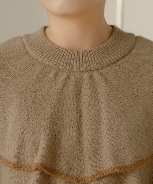 Bab（バブ）の「【WEB限定】ビッグラッフルカラーニット（ニット/セーター・レディース・ベージュ/ブラック/オフホワイト/ブラウン・FREE）」の18枚目の写真