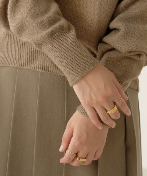 Bab（バブ）の「【WEB限定】ビッグラッフルカラーニット（ニット/セーター・レディース・ベージュ/ブラック/オフホワイト/ブラウン・FREE）」の7枚目の写真