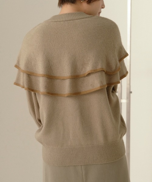 Bab（バブ）の「【WEB限定】ビッグラッフルカラーニット（ニット/セーター・レディース・ベージュ/ブラック/オフホワイト/ブラウン・FREE）」の15枚目の写真