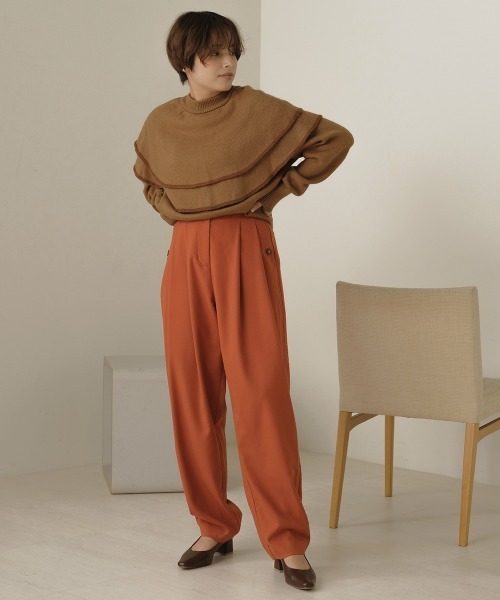 Bab（バブ）の「【WEB限定】ビッグラッフルカラーニット（ニット/セーター・レディース・ベージュ/ブラック/オフホワイト/ブラウン・FREE）」の5枚目の写真