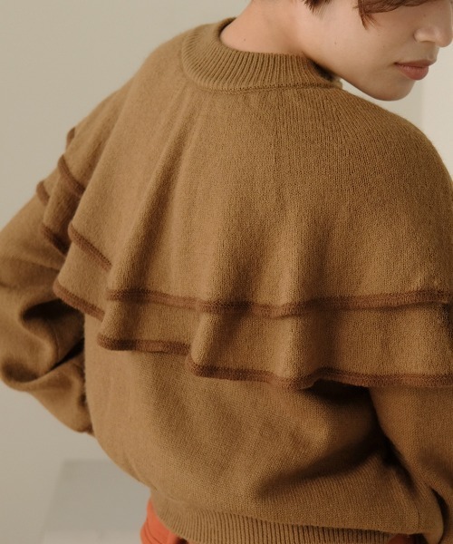 Bab（バブ）の「【WEB限定】ビッグラッフルカラーニット（ニット/セーター・レディース・ベージュ/ブラック/オフホワイト/ブラウン・FREE）」の13枚目の写真