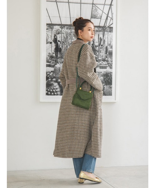 fifth（フィフス）の「チェックオーバーチェスターコート（チェスターコート・レディース・ベージュ/ブラウン・MEDIUM）」の16枚目の写真