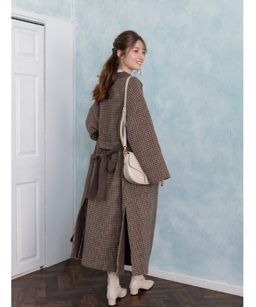 fifth（フィフス）の「チェックオーバーチェスターコート（チェスターコート・レディース・ベージュ/ブラウン・MEDIUM）」の11枚目の写真