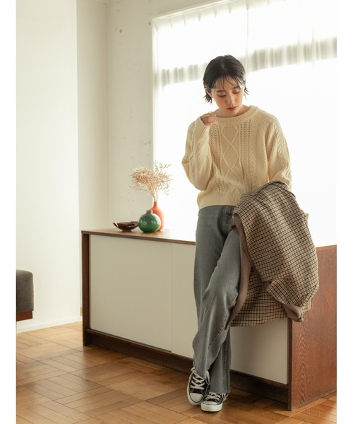 fifth（フィフス）の「チェックオーバーチェスターコート（チェスターコート・レディース・ベージュ/ブラウン・MEDIUM）」の18枚目の写真