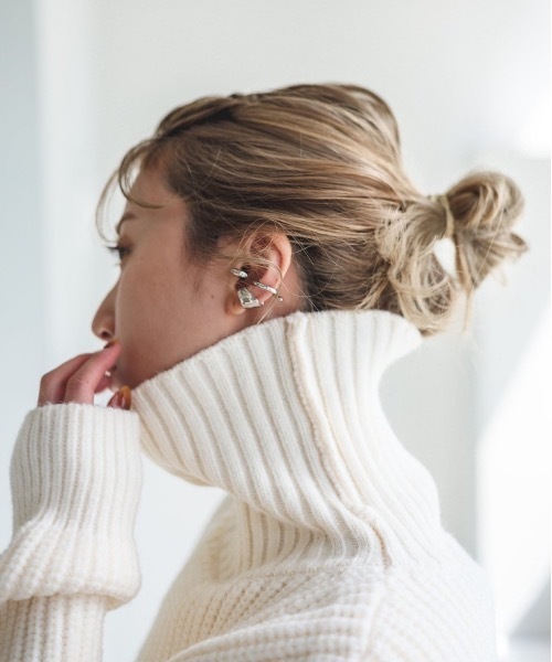 SANSeLF（サンセルフ）の「【SANSeLF】2way stitch knit tops sanw21a057（ニット/セーター・レディース・ブラック/アイボリー・FREE）」の6枚目の写真