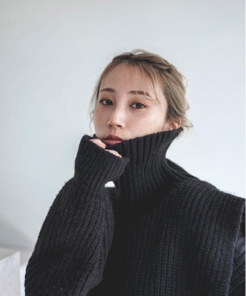 SANSeLF（サンセルフ）の「【SANSeLF】2way stitch knit tops sanw21a057（ニット/セーター・レディース・ブラック/アイボリー・FREE）」の10枚目の写真