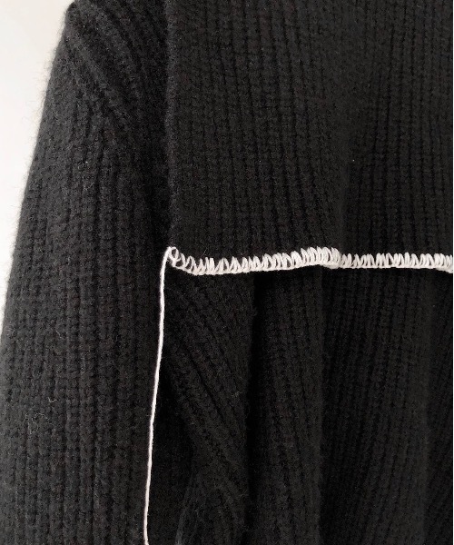 SANSeLF（サンセルフ）の「【SANSeLF】2way stitch knit tops sanw21a057（ニット/セーター・レディース・ブラック/アイボリー・FREE）」の18枚目の写真