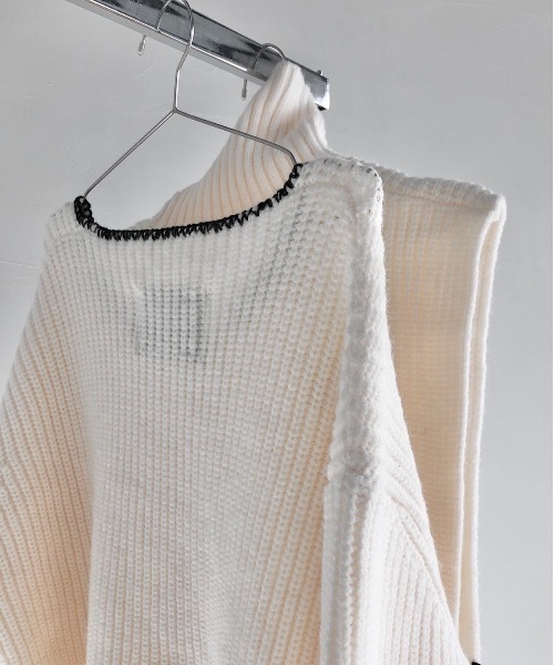 SANSeLF（サンセルフ）の「【SANSeLF】2way stitch knit tops sanw21a057（ニット/セーター・レディース・ブラック/アイボリー・FREE）」の22枚目の写真