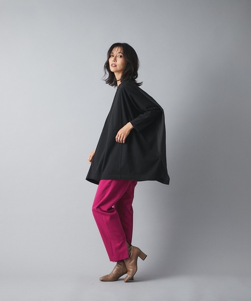 RIVE DROITE（リヴドロワ）の「《2サイズ展開》冬のスタイリングに華やかさをプラス　ウールライクバックスリットパンツ（その他パンツ・レディース・ライトグレー/ピンク・36/38）」の12枚目の写真