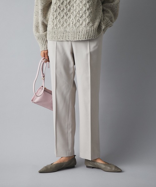 RIVE DROITE（リヴドロワ）の「《2サイズ展開》冬のスタイリングに華やかさをプラス　ウールライクバックスリットパンツ（その他パンツ・レディース・ライトグレー/ピンク・36/38）」の20枚目の写真