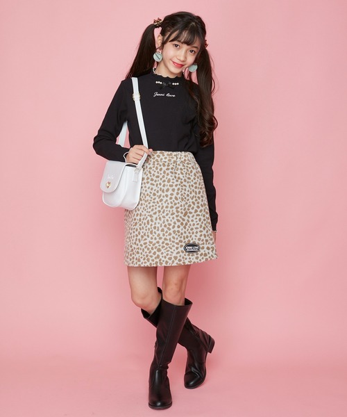 JENNI love（ジェニィラブ）の「リボン付きメローテレコトップス（Tシャツ/カットソー・キッズ・ブラック/グレー/サックスブルー・130cm/140cm/150cm/160cm）」の15枚目の写真