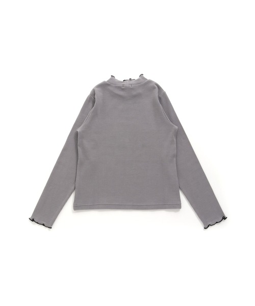 JENNI love（ジェニィラブ）の「リボン付きメローテレコトップス（Tシャツ/カットソー・キッズ・ブラック/グレー/サックスブルー・130cm/140cm/150cm/160cm）」の7枚目の写真