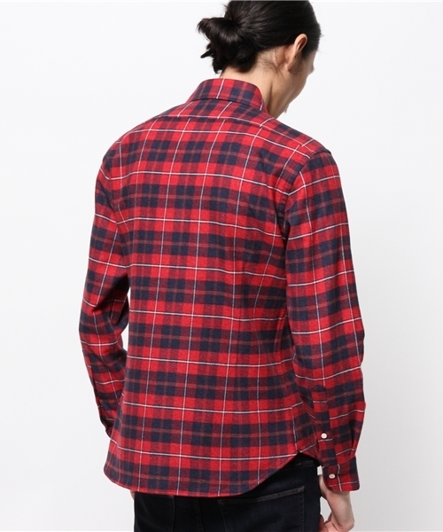 EDIFICE（エディフィス）の「◇メランジプレイド スポーツシャツ（シャツ/ブラウス・メンズ・グリーン/ブルー系その他/グレー/レッド・48/44/46）」の7枚目の写真