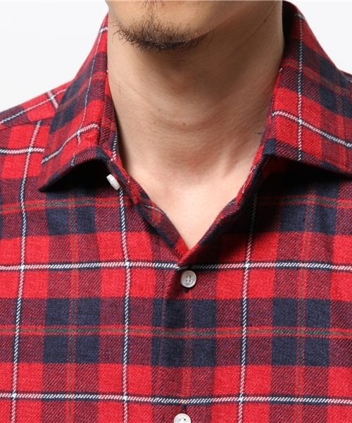 EDIFICE（エディフィス）の「◇メランジプレイド スポーツシャツ（シャツ/ブラウス・メンズ・グリーン/ブルー系その他/グレー/レッド・48/44/46）」の8枚目の写真