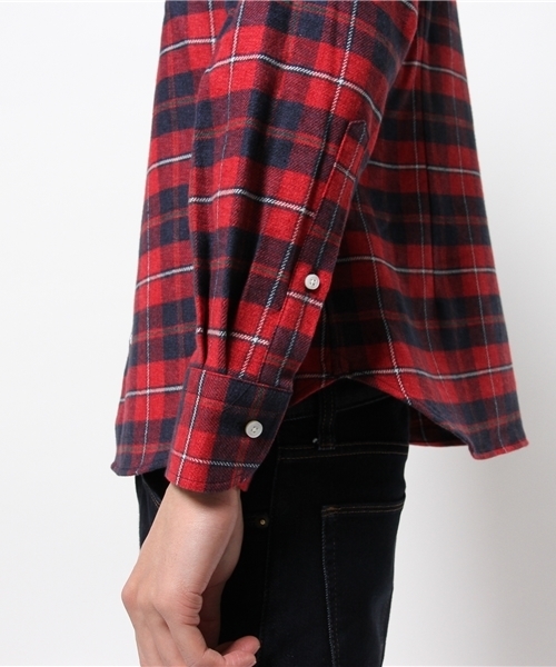 EDIFICE（エディフィス）の「◇メランジプレイド スポーツシャツ（シャツ/ブラウス・メンズ・グリーン/ブルー系その他/グレー/レッド・48/44/46）」の9枚目の写真