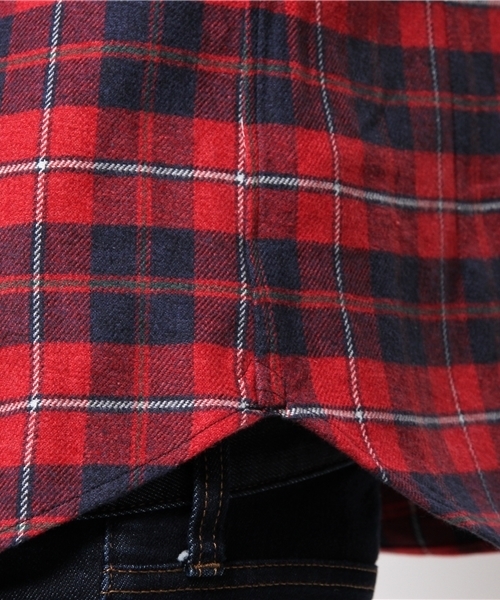 EDIFICE（エディフィス）の「◇メランジプレイド スポーツシャツ（シャツ/ブラウス・メンズ・グリーン/ブルー系その他/グレー/レッド・48/44/46）」の10枚目の写真