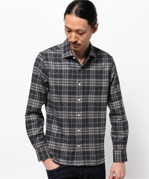 EDIFICE（エディフィス）の「◇メランジプレイド スポーツシャツ（シャツ/ブラウス・メンズ・グリーン/ブルー系その他/グレー/レッド・48/44/46）」の14枚目の写真