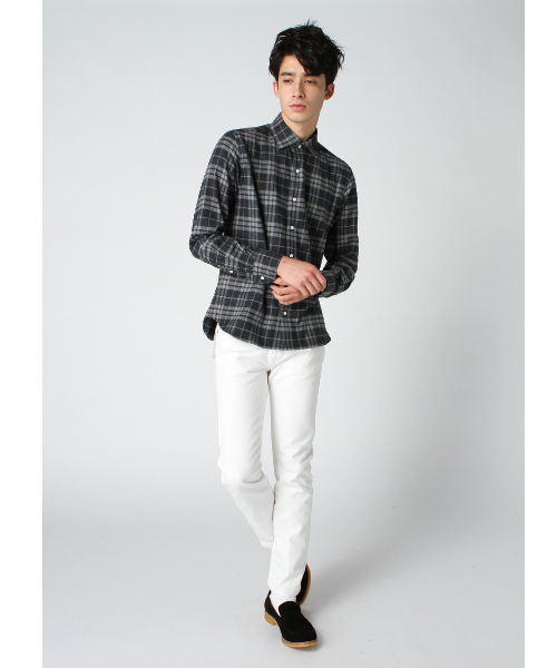 EDIFICE（エディフィス）の「◇メランジプレイド スポーツシャツ（シャツ/ブラウス・メンズ・グリーン/ブルー系その他/グレー/レッド・48/44/46）」の15枚目の写真