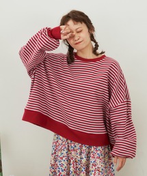 MERLOT | ボーダーワイドプルオーバー(Tシャツ/カットソー)